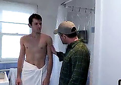 Stepdad walks in on the boy taking a shower and is enthralled by his young assets