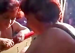 Mature lesbian slave for my pervert wife Home made