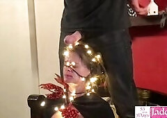 BDSM bound slave facial cumshot - Evil carnival pmv