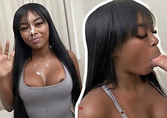 Facial Cumshot For Baddie Latina After Her Blowjob And Hardcore Fuck