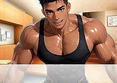 Unexperienced, amateur twink, in portuguese