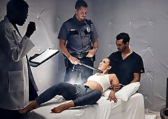 Oily whore Vicki Chase getting gangbanged to the limit