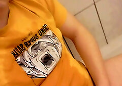 Uber-cute dude urinates in his face and jizzes