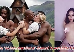 Blond mother I'd like to fuck takes 2 huge rods - Visit the "Ai sexy experience" channel to see the full movie