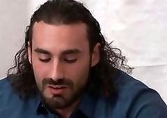 Pretty redhead shemale Chelsea Poe ass banged by bearded hunk