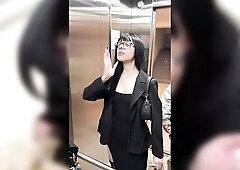 hawt date sucks my shlong in an elevator