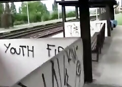 Convincing a stranger to fuck in an abandoned train station