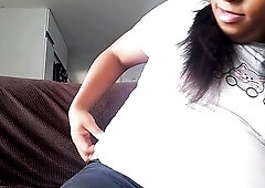 Trans Feede finish eating dessert abdomen play