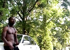 Neighbors observes me butst a sack of babymakers in the driveway