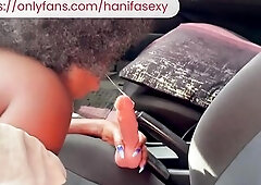 POV CAR SEX;I Didn’t Have Sufficiently Cash For My Ride So I Paid By Giving My Uber Driver With A Hawt (BJ)Blow Job!!At a Public Parking Area!!