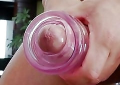 Hot tranny teases with her body before jerking off