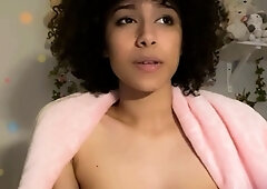 Horny busty blonde babe with big boobs