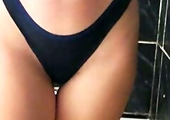 Kissa Lengthy Legs in Shower - Natural titties