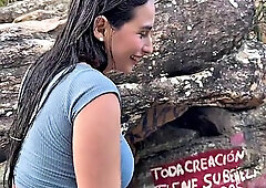 Sex by the river with a stranger while my friends wait for me