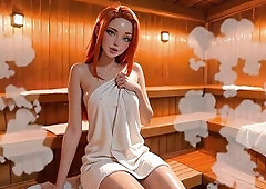 Atom Eve Gets Screwed & Facialized in Sauna - AI-generated