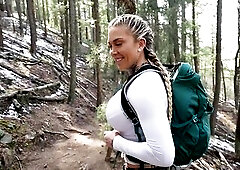 Hawt Blond Christina Savoy leads Leo Valentino in to her secret set in the woods where this babe can't live out of to get freaky. One time they m
