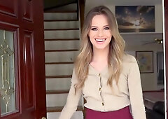 Gorgeous real estate agent Jillian sells her muff along with the house