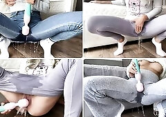 WOW! SUPERLATIVELY GOOD COMPILATION SQUIRT CLIMAX IN LEGGINGS