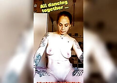 Abdomen, natural titties, armpits and tongue dancing jointly