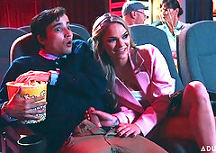 Nasty couple fucking in a public cinema - Athena Faris, Ricky Spanish