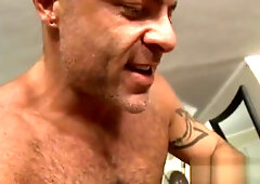 Gay cant control himself during sports massage