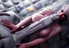 Bold lover fulfills woman’s anal desires under moonlight in sultry cartoon futanari tale - 3D Futa MILF Porn