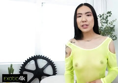 Mina Tran In Gets Covered In Oil And Cum