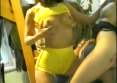 Vintage porno where a girl gets filled by a big cock while her friend pleasures herself