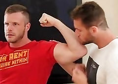 Twisted hypnotist turns two muscled hunks into sex toys