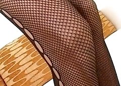 Skinny Asian ladyboy in hot lingerie cums on a glove