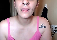 Teeth fetish, tats, throat fetish