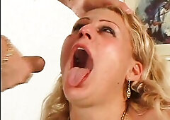 Nasty MILFs gulp their own butt juices