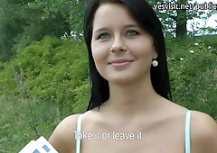 Big tits Eurobabe Mia boned for money