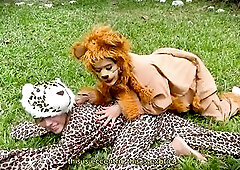 In this movie, we observe the wild nature where we discover a lioness and a leopard, one as well as the other sexually excited, where they will have a