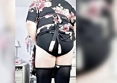 It's a fall preview movie scene! Ebony hose a worthwhile costume and ebony granny pants! This granny t-girl is soft and smooth all over and needs