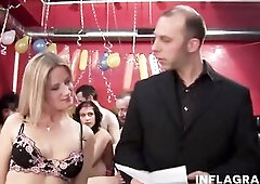 This obscene European game show gets off to a begin in part two and we've one of our enjoyable ladies laid out on the floor with 2 knobs to milk.