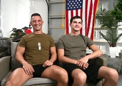 Active Duty: Ripped Hunks Give Handjobs