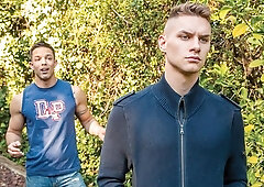 Nic Sahara and Zak Bishop fucking in a dorm room