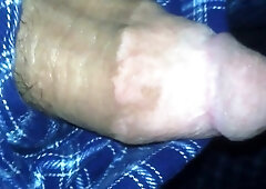 big fat plum headed cock snakes its way out of pajama pants 2