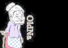 Younger dude licking bushy vagina of old grandma and this babe gives him a worthy blo