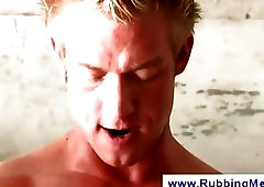 Blond straight guy gives a hard fuck