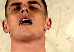 Hogtied guy gets waxed