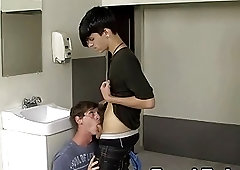 Student sucking before ass plowing time