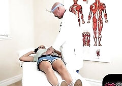 Pristine Edge finds herself in a coarse trio with nurse Sofie Marie and hung doctor as the one and the other take turns using her body with hard unfat