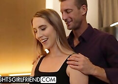 The chemistry is also meaty to ignore as bubble-ass blond Cadence Lux returns for a breathless second round with her beloved admirer