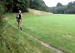 Exhibtionist caught wanking in the woods 6
