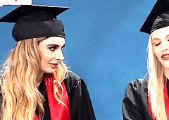 College transsexuals smashed in 3some by large ebony penis