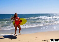 Surfbabe Kazumi Gets Her Perfect Round Ass Filled Up With Alberto Blanco