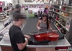 Horny and sexy brazillian woman gets fucked by Shawn the shop owner