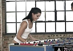 twenty one NATURALS - Foosball Pleasure With Anainda Ends in Hardcore Screwing & Sticky Facial
